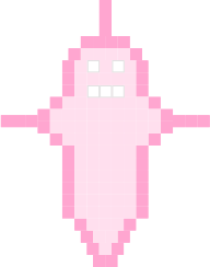 Pixelated pink bot