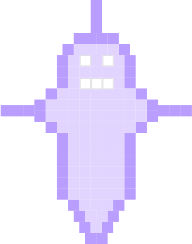 Pixelated purple bot